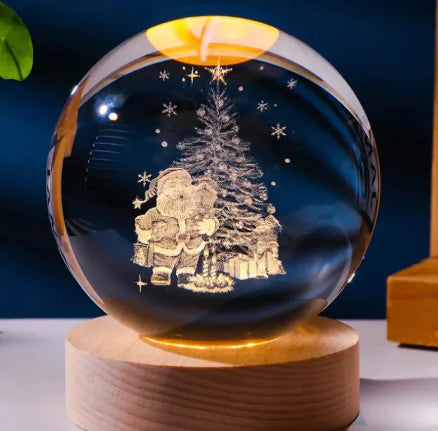 Luminous Galaxy Crystal Lamp